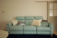 室内建具は、リクシルのパレットシリーズ　グリーンペイント　可愛いデザインでお施主様のリビングにピッタリ　