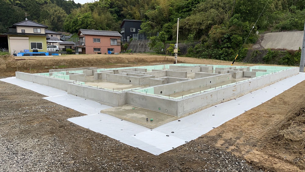 平屋の基礎断熱完了
