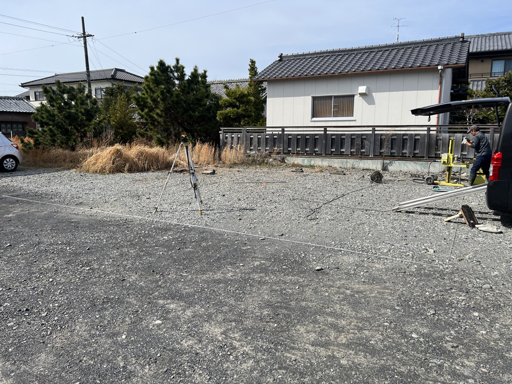 榛原郡吉田町：36坪5LDKの新築工事：地盤調査